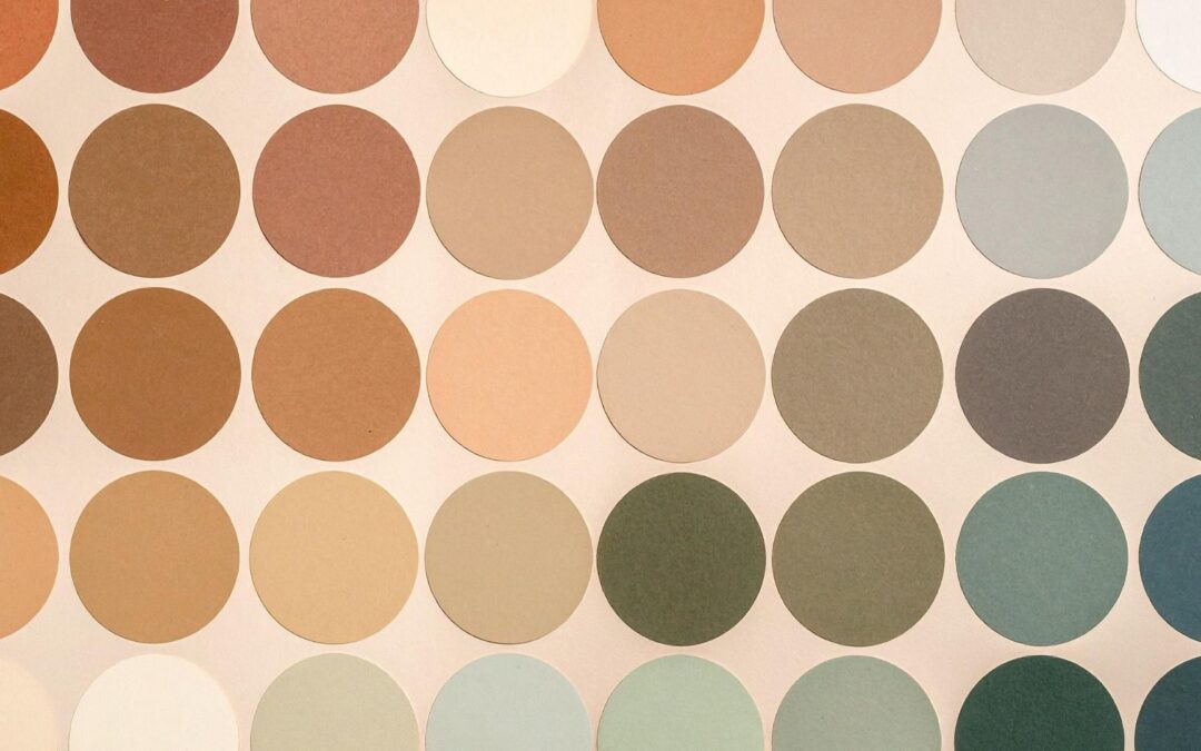 pink, blue, green, brown, Cool Color Toned Palette