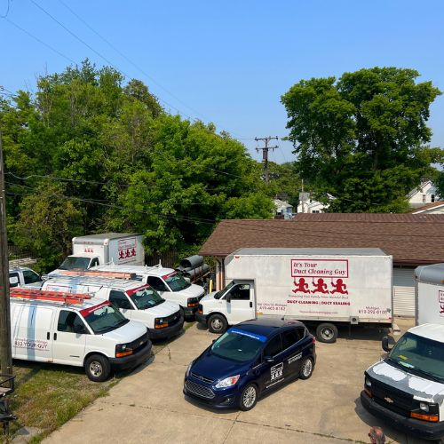 trucks and cars belonging to its your heating and cooling guy in port huron